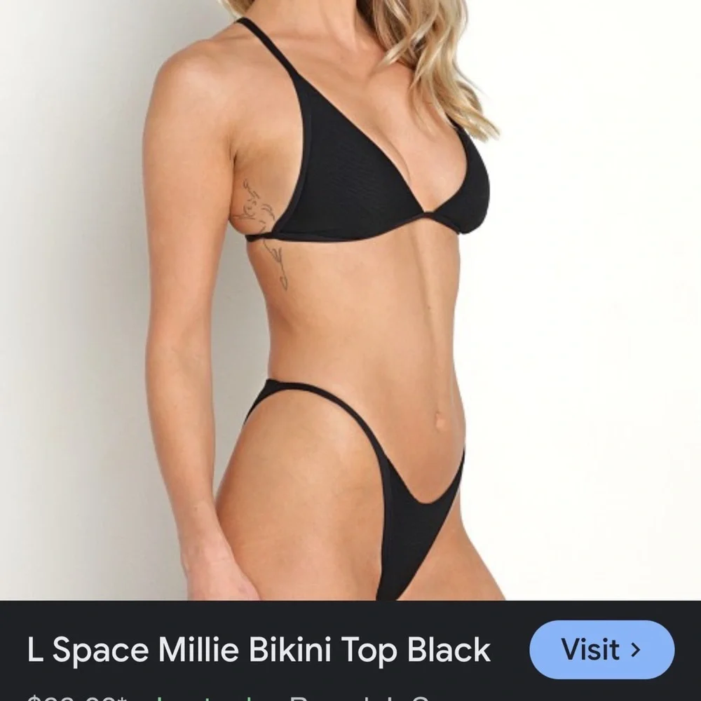 L*Space Black Triangle Bikini Timeless Swimwear